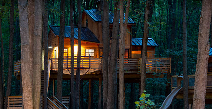 The Cannaley Treehouse Village is the only public treehouse village in the country, creating an experience that is truly one-of-a-kind.